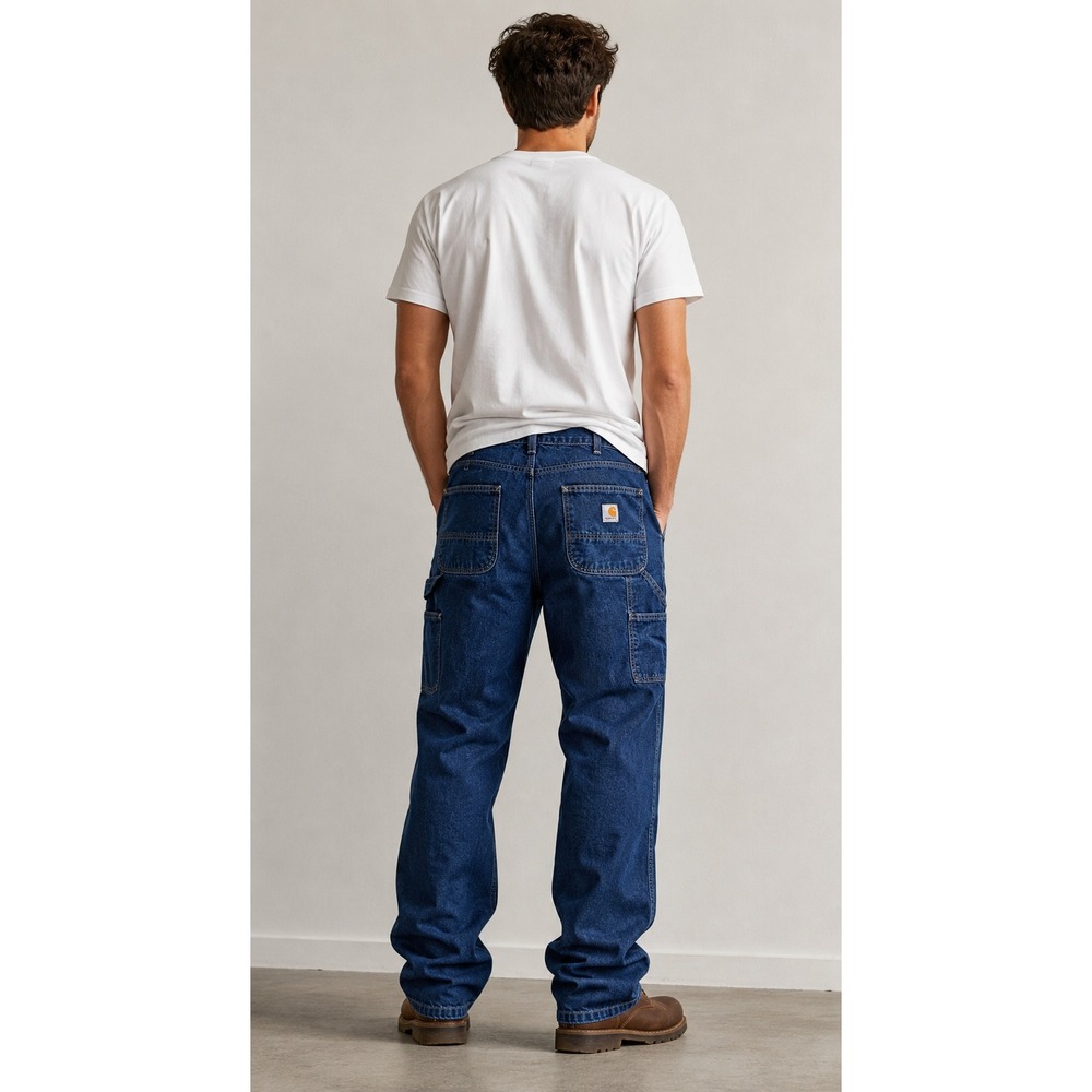 Carhartt FR Flame Resistant Carpenter Jeans Blue Dark Wash 36x34 CAT 2 utility